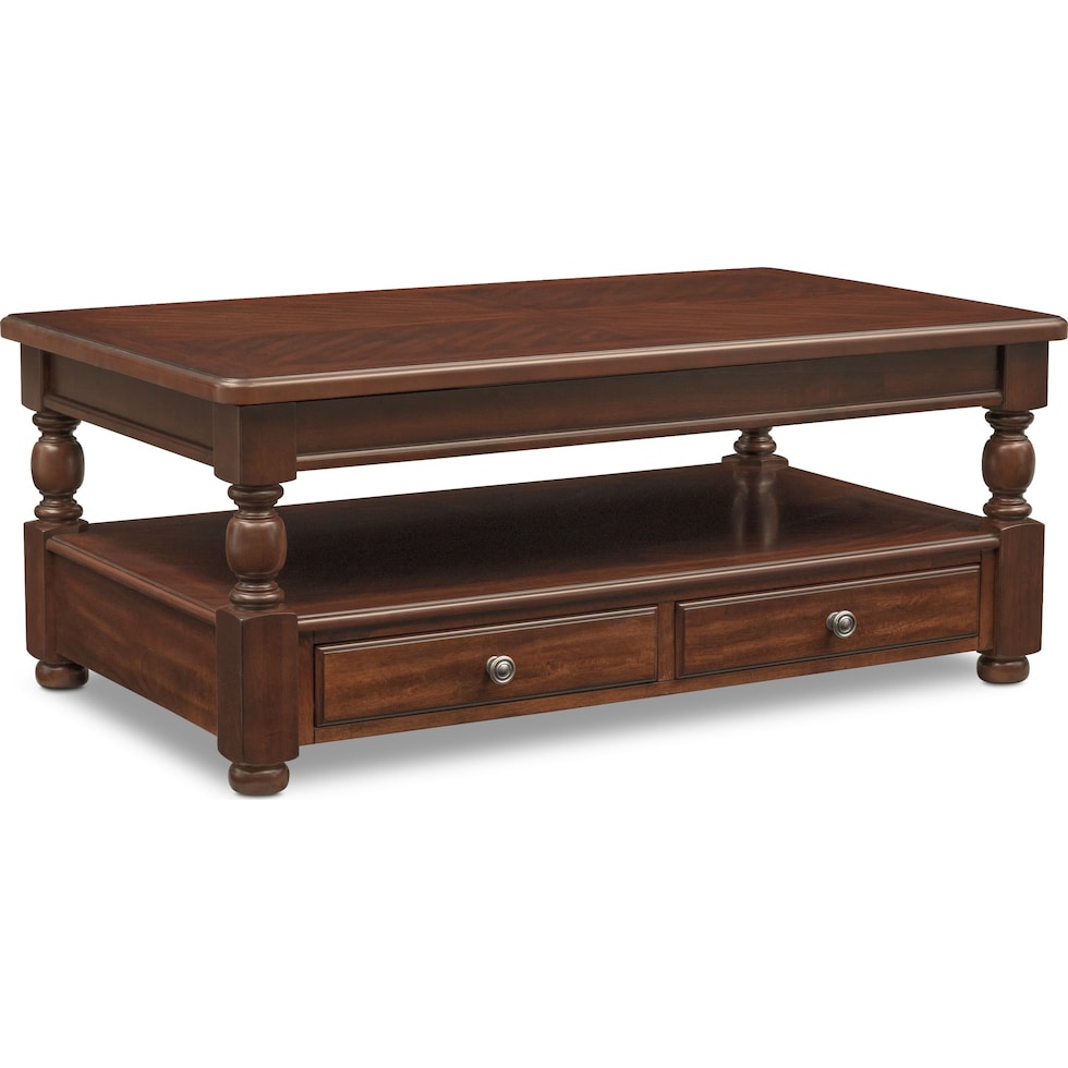 hanover occasional dark brown lift top coffee table   