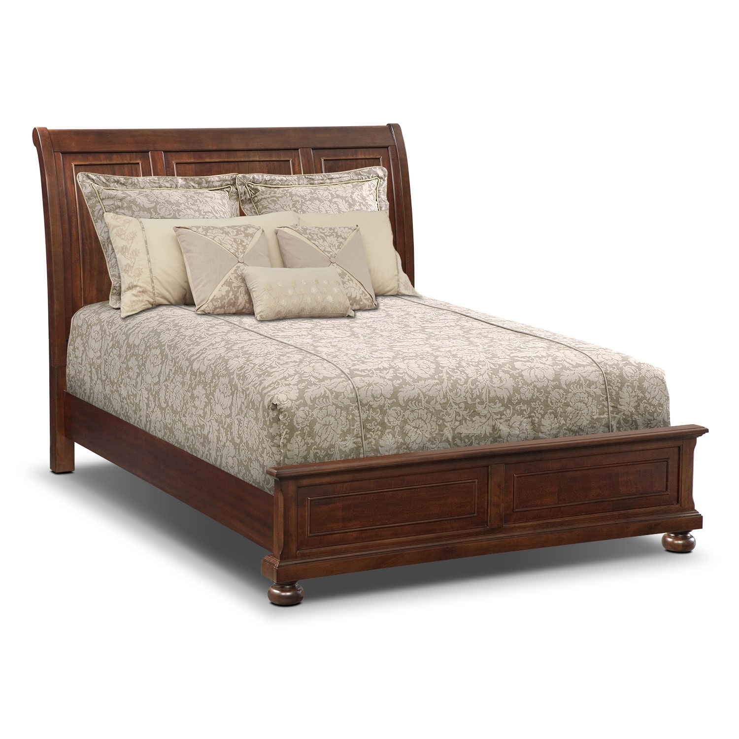 Hanover Queen Panel Bed - Cherry | Value City Furniture