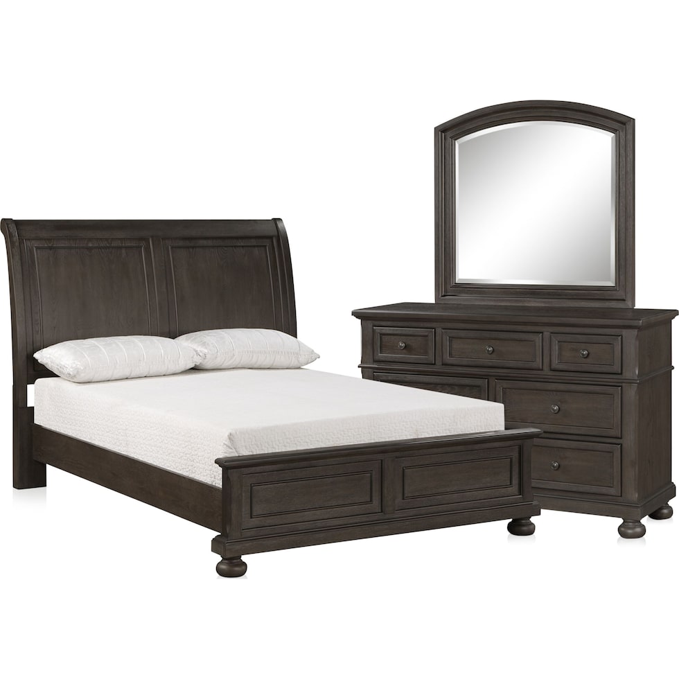 hanover youth bedroom dark brown  pc full bedroom   