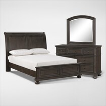 hanover youth bedroom dark brown  pc full bedroom   
