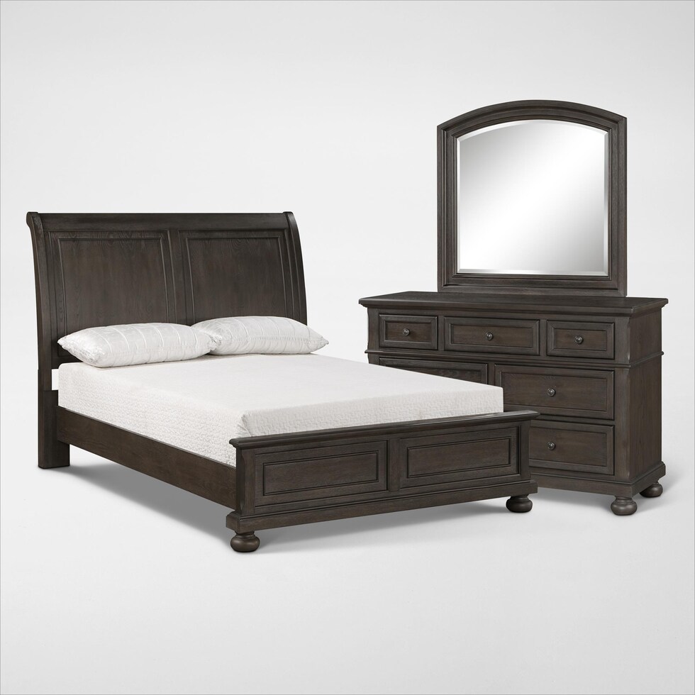 hanover youth bedroom dark brown  pc full bedroom   