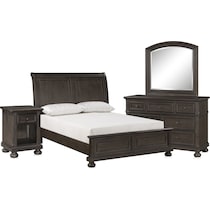hanover youth bedroom dark brown  pc full bedroom   