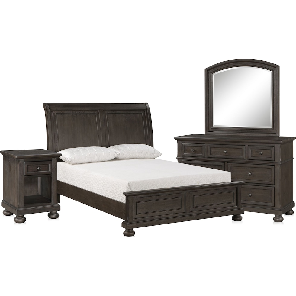 hanover youth bedroom dark brown  pc full bedroom   
