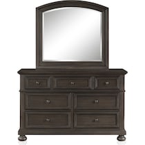 hanover youth bedroom dark brown dresser and mirror   