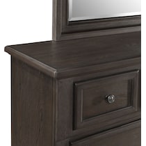 hanover youth bedroom dark brown dresser and mirror   