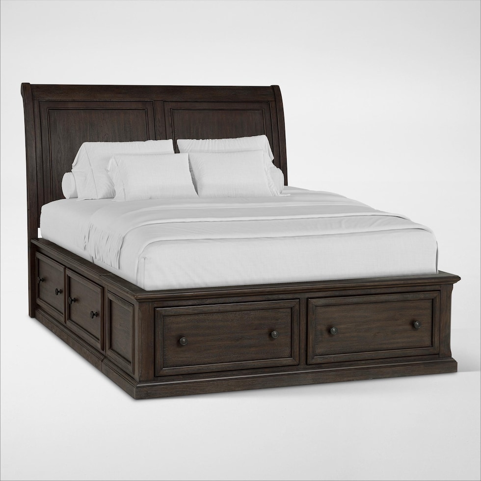hanover youth bedroom dark brown full bed   