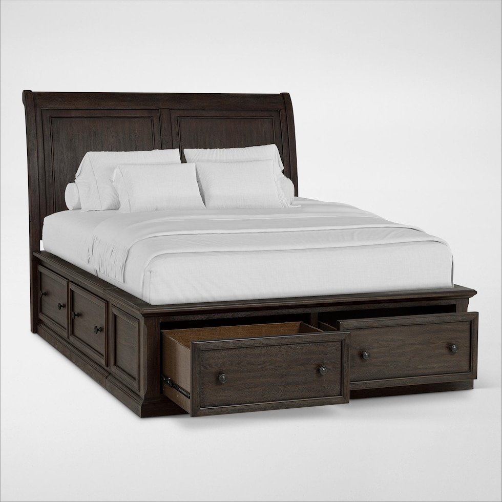 hanover youth bedroom dark brown full bed   