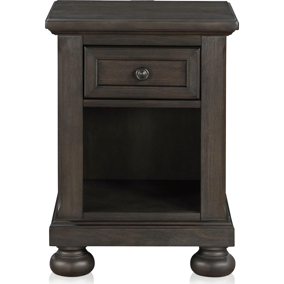 hanover youth bedroom dark brown nightstand   