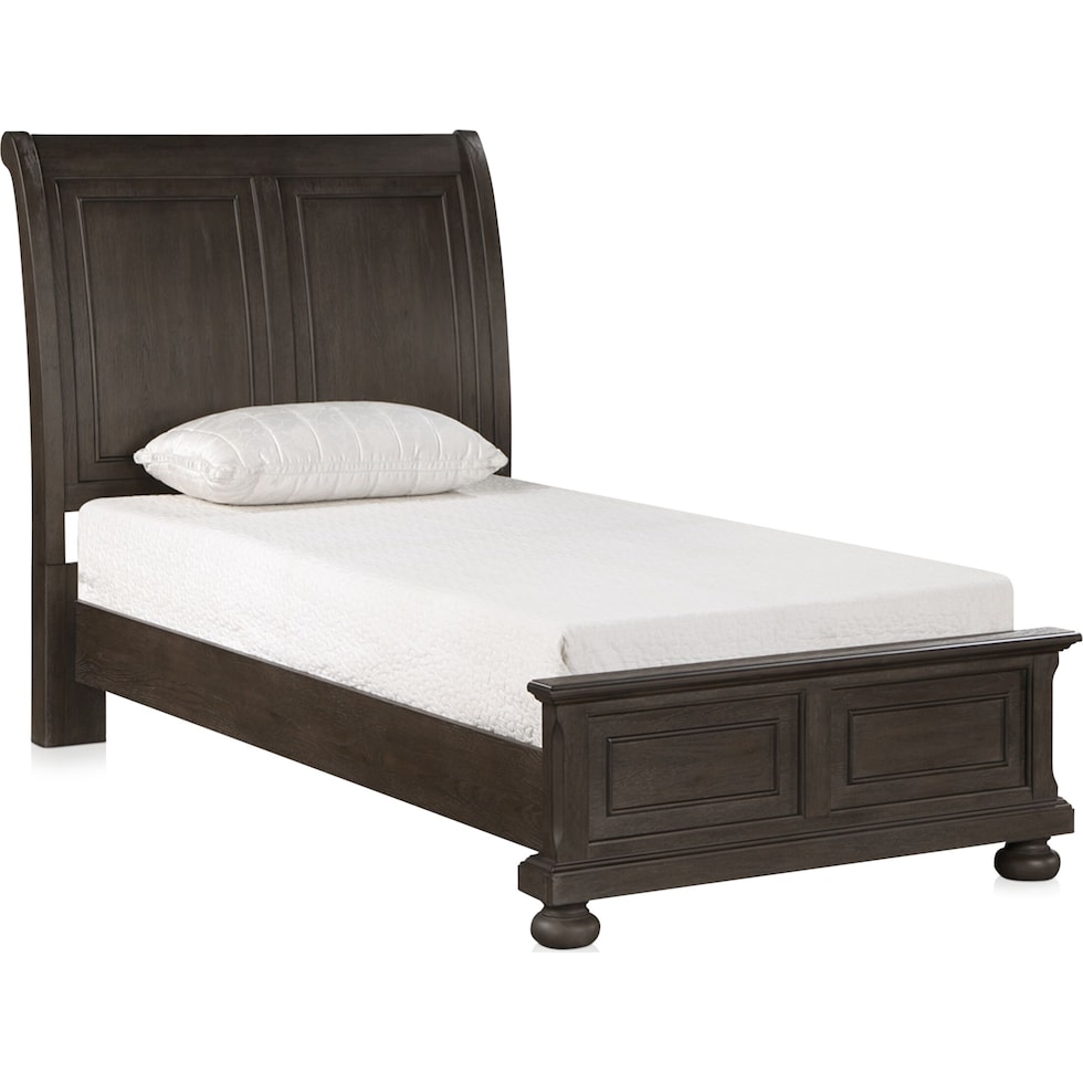 hanover youth bedroom dark brown twin bed   