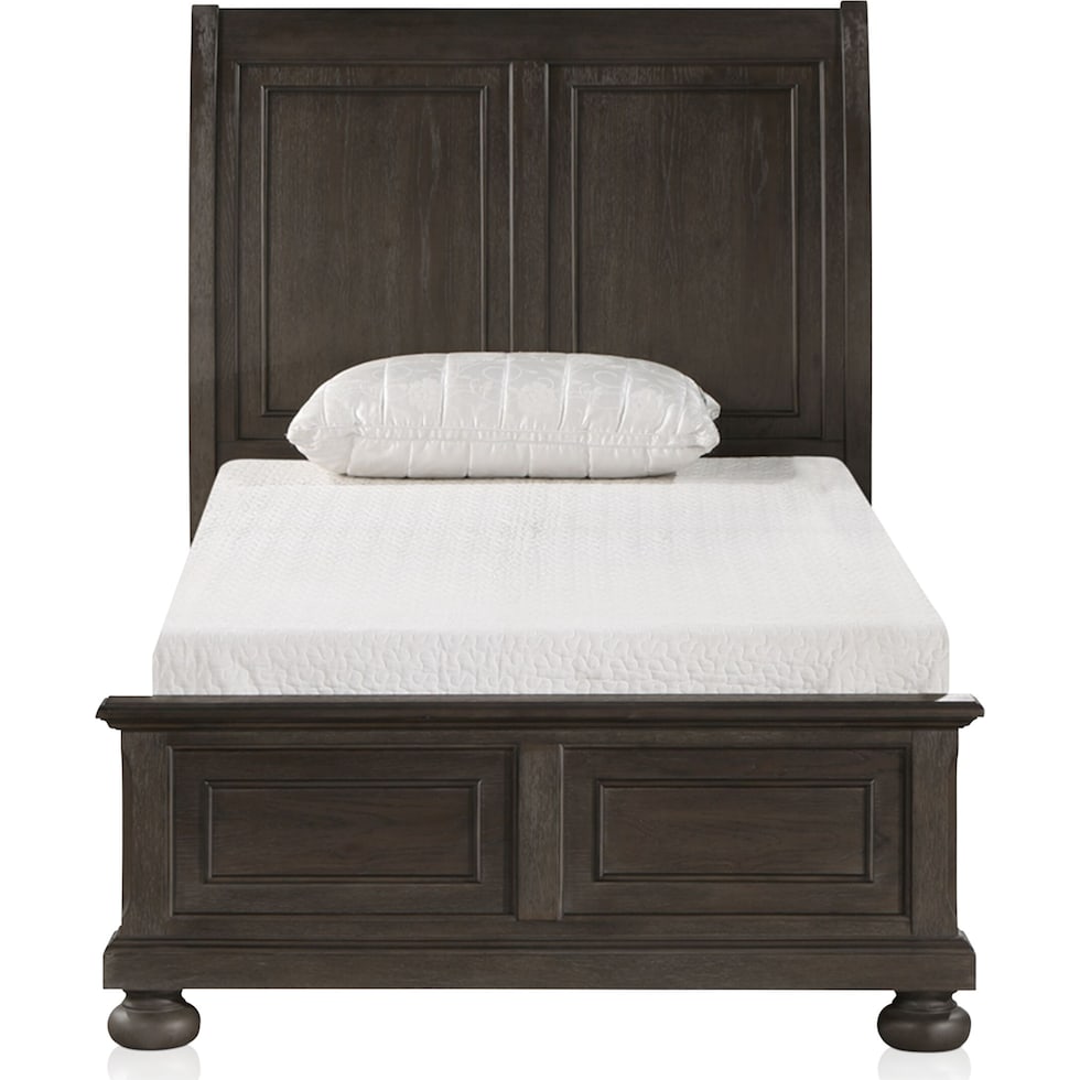 hanover youth bedroom dark brown twin bed   