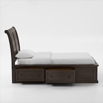 hanover youth bedroom dark brown twin bed   
