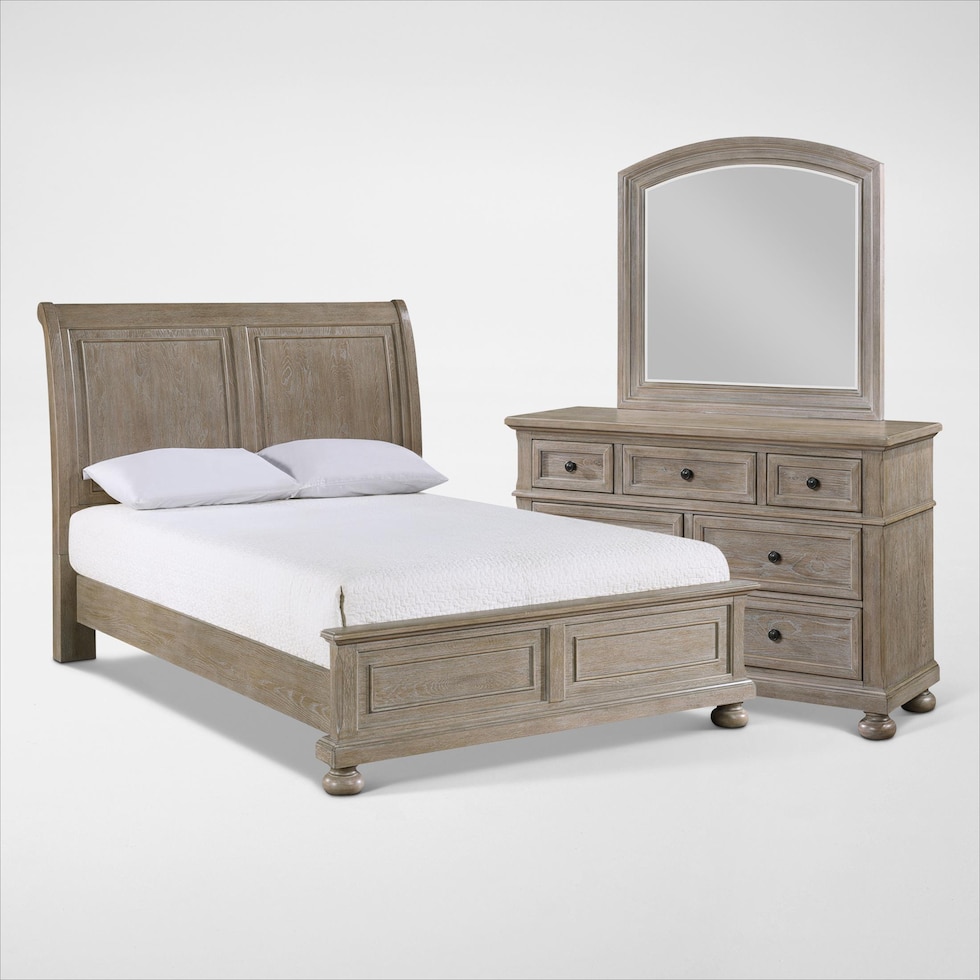 hanover youth bedroom light brown  pc full bedroom   