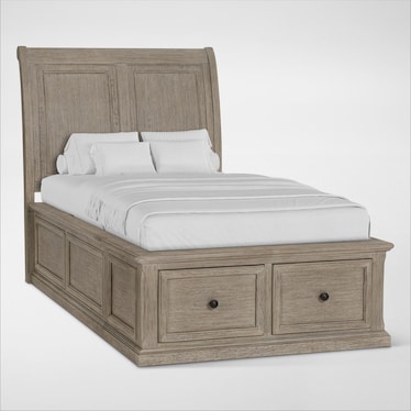 Hanover 5-Piece Twin Storage Bedroom Set with Dresser and Mirror - Taupe