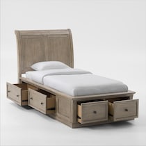 hanover youth bedroom light brown  pc twin bedroom   