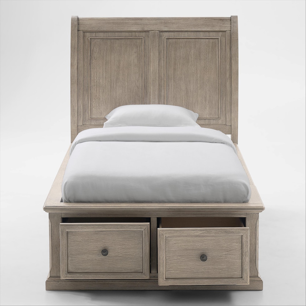 hanover youth bedroom light brown  pc twin bedroom   