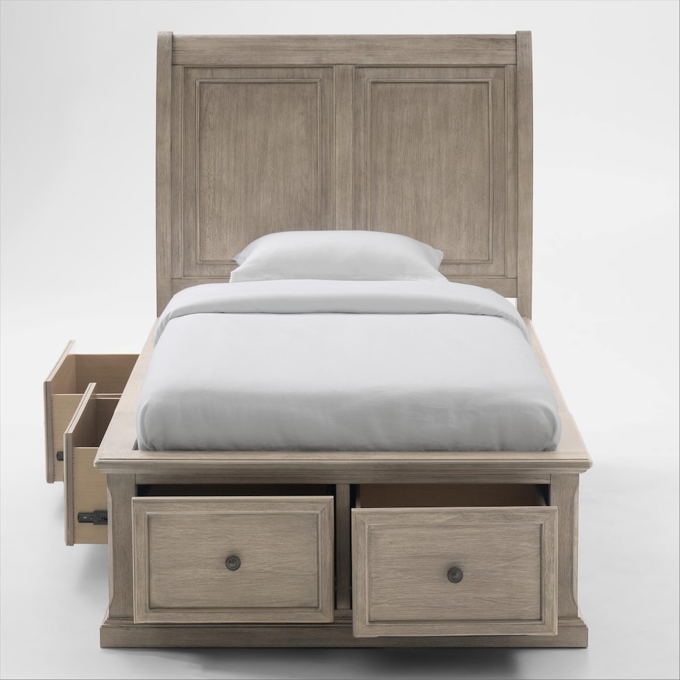 hanover youth bedroom light brown  pc twin bedroom   