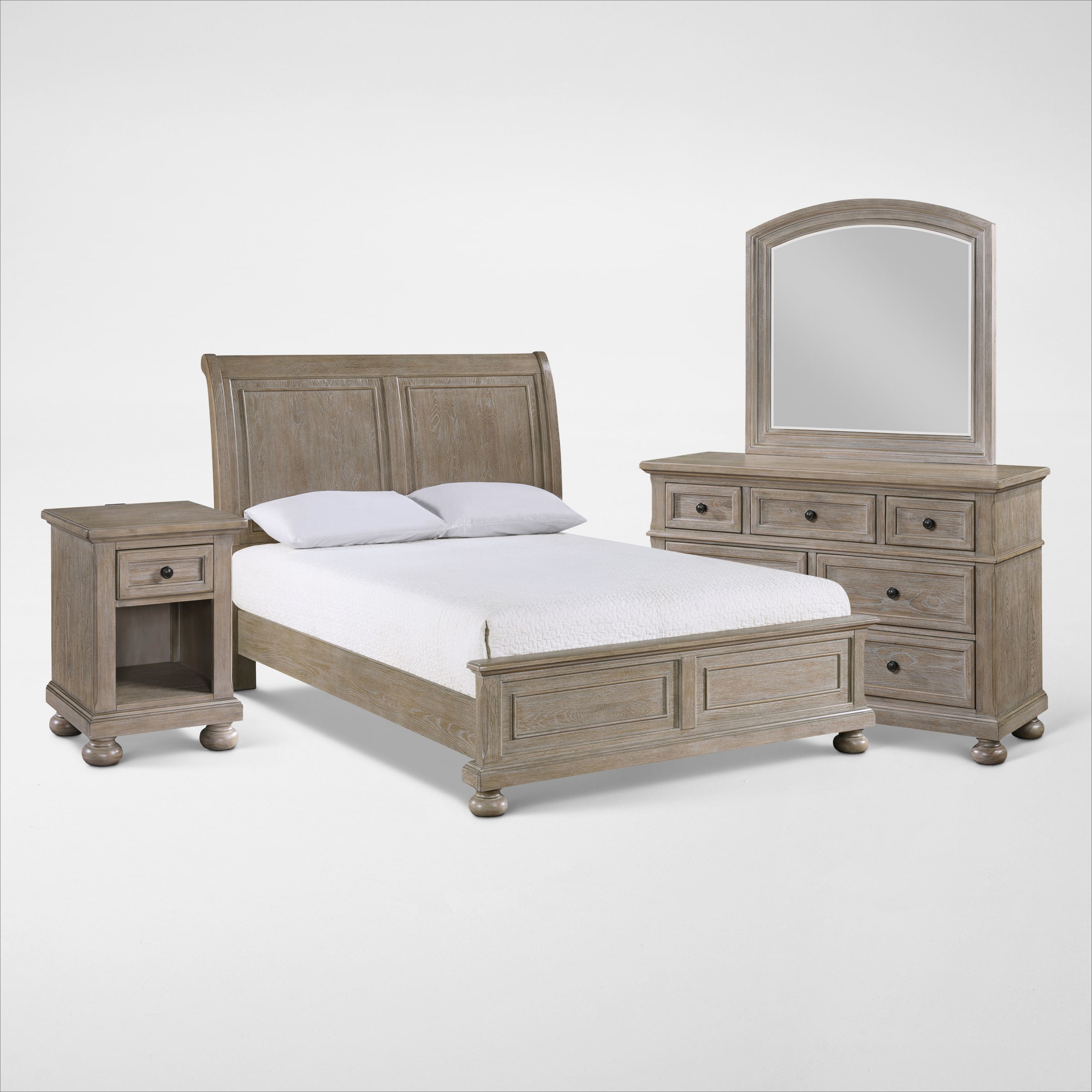 C106 Ham★star 雪set Hanover 5-Piece Youth Sleigh Bedroom Set with Dresser and