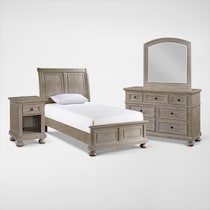 hanover youth bedroom light brown  pc twin bedroom web   