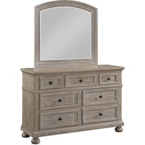 hanover youth bedroom light brown dresser and mirror   