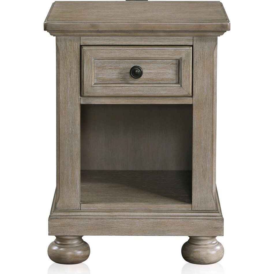 hanover youth bedroom light brown nightstand   