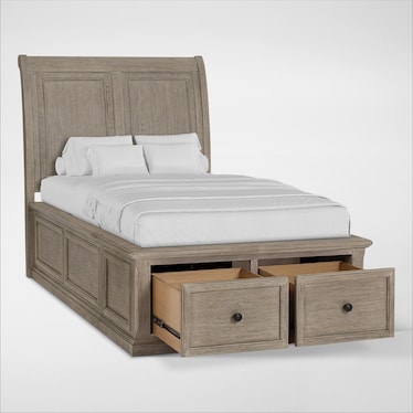 Hanover Youth Twin Storage Bed - Taupe