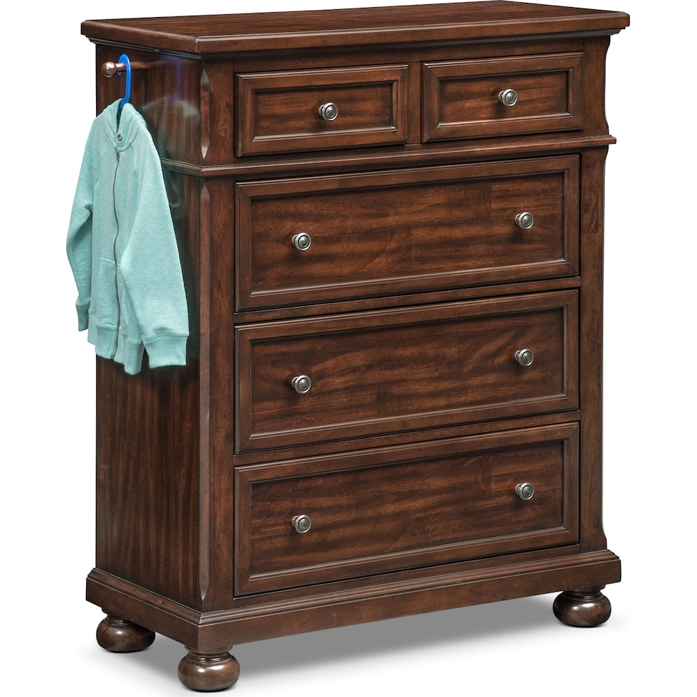 hanover youth cherry bookcase dark brown chest   