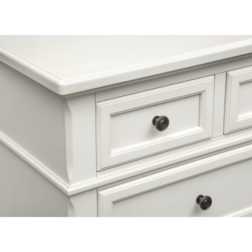 hanover youth white bookcase white dresser & mirror   