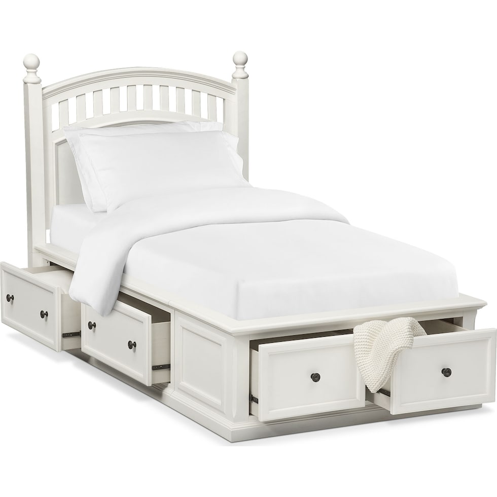 hanover youth white white  pc full bedroom   