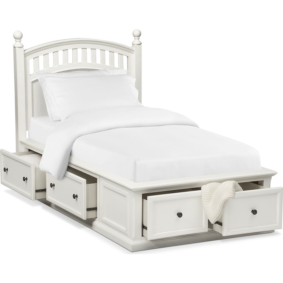 hanover youth white white  pc twin bedroom   
