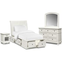 hanover youth white white  pc twin bedroom   