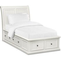 hanover youth white white full bed w storage   