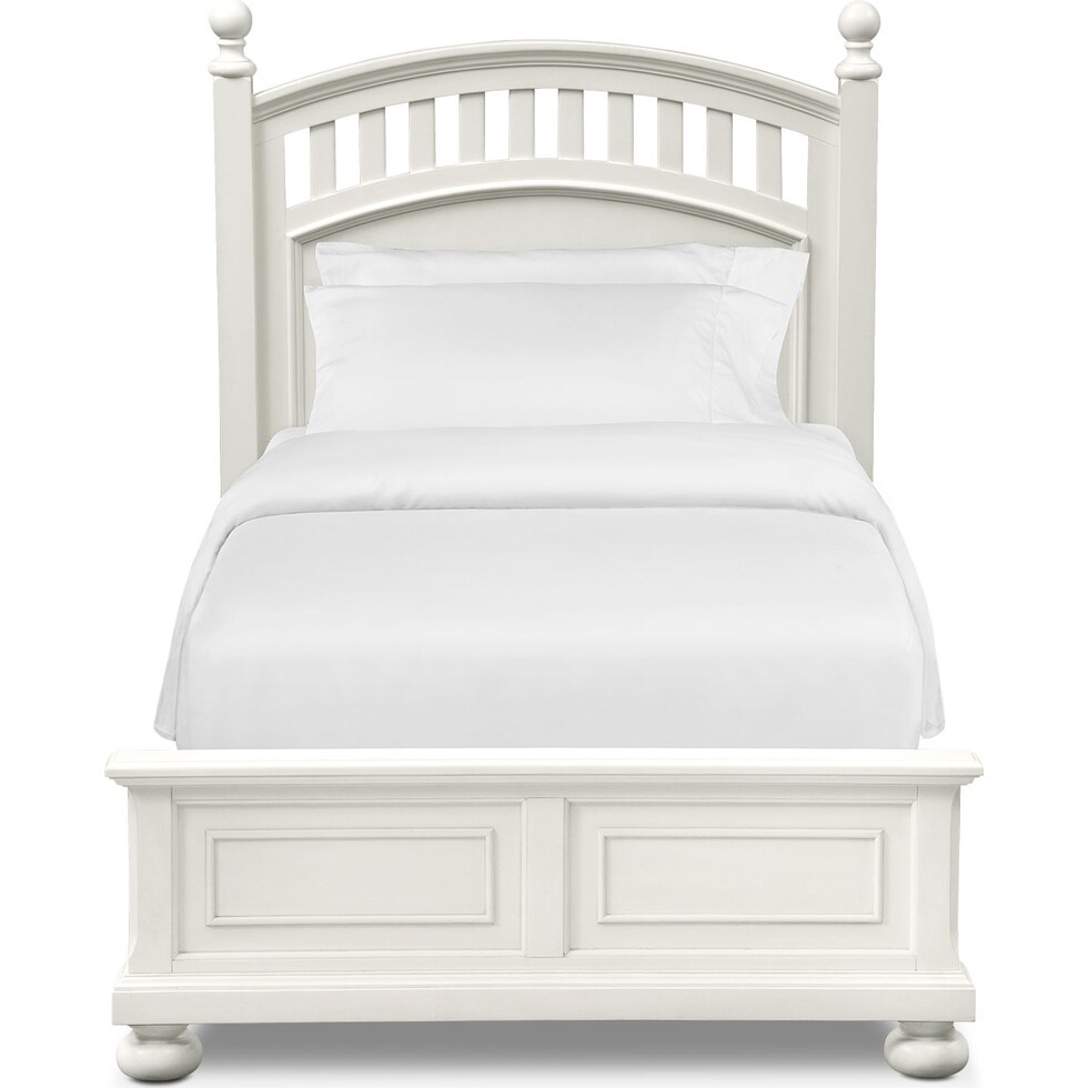 hanover youth white white full bed   