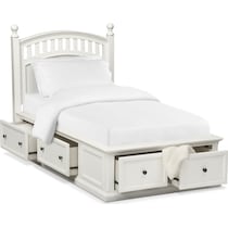hanover youth white white twin bed with storage   