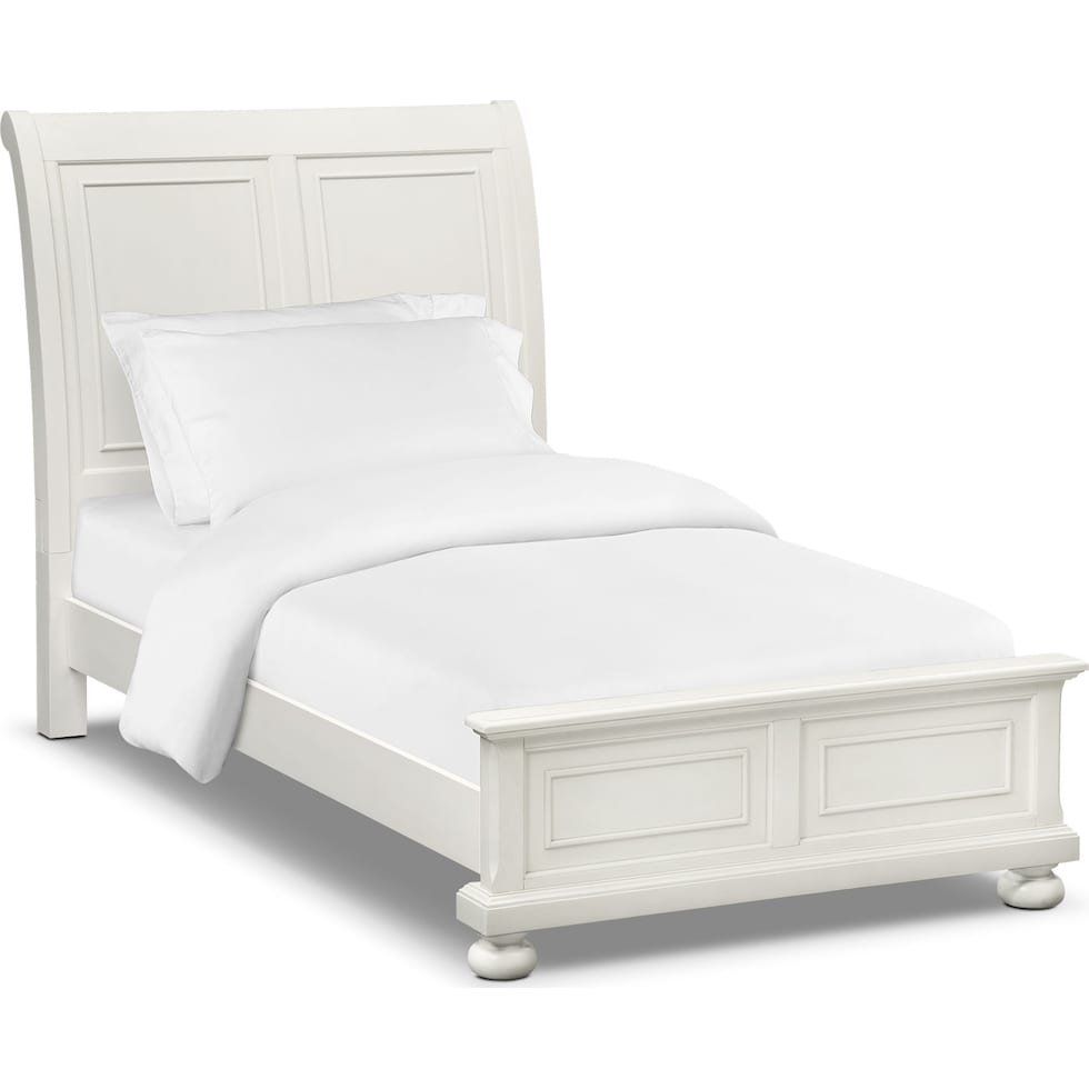 hanover youth white white twin bed   