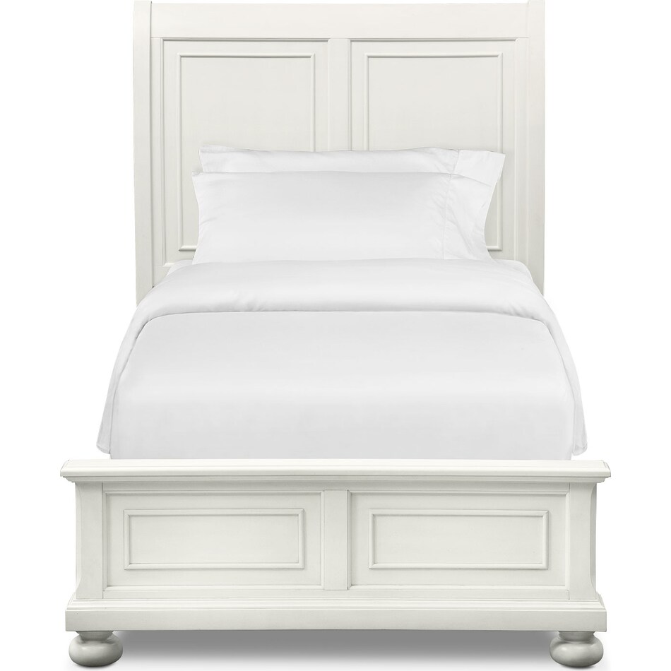 hanover youth white white twin bed   