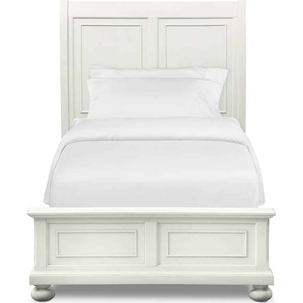 hanover youth white white twin bed   