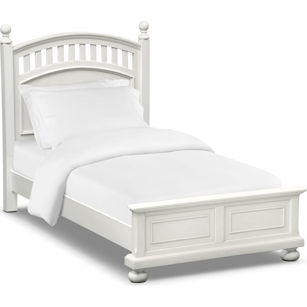 hanover youth white white twin bed   