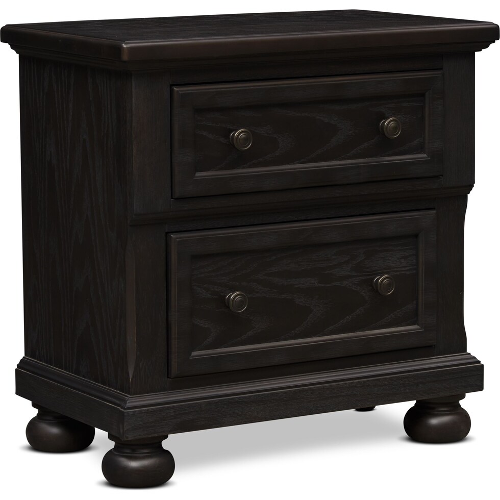 hanover black nightstand   