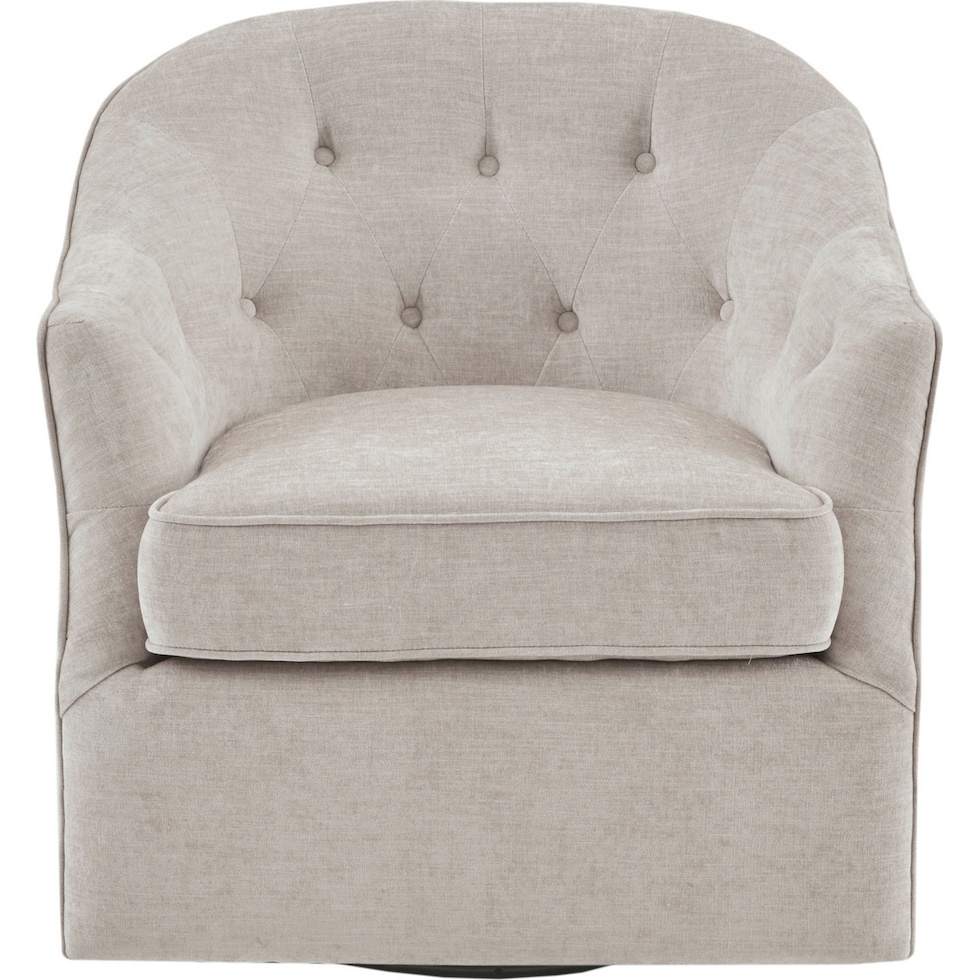 hanson white swivel chair   