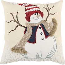 happy snowman natural pillow   