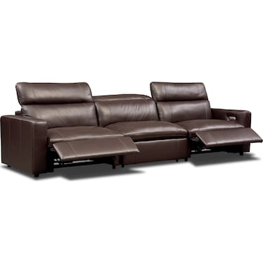 Happy 3-Piece Dual-Power Reclining Sofa - Brown