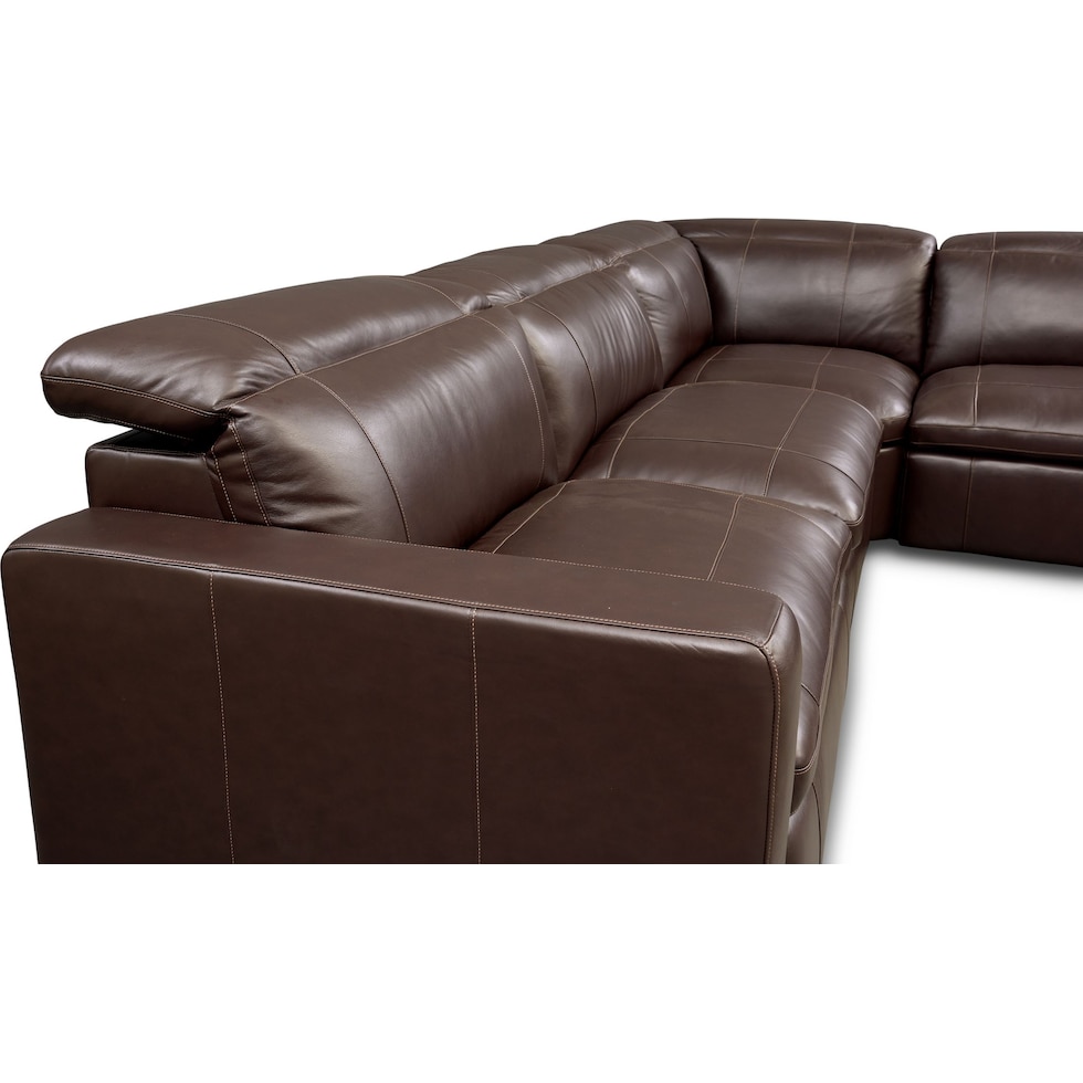 happy dark brown sectional   