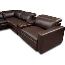 happy dark brown sectional   