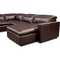 happy dark brown sectional   