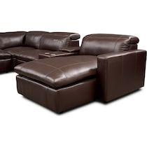 happy dark brown sectional   