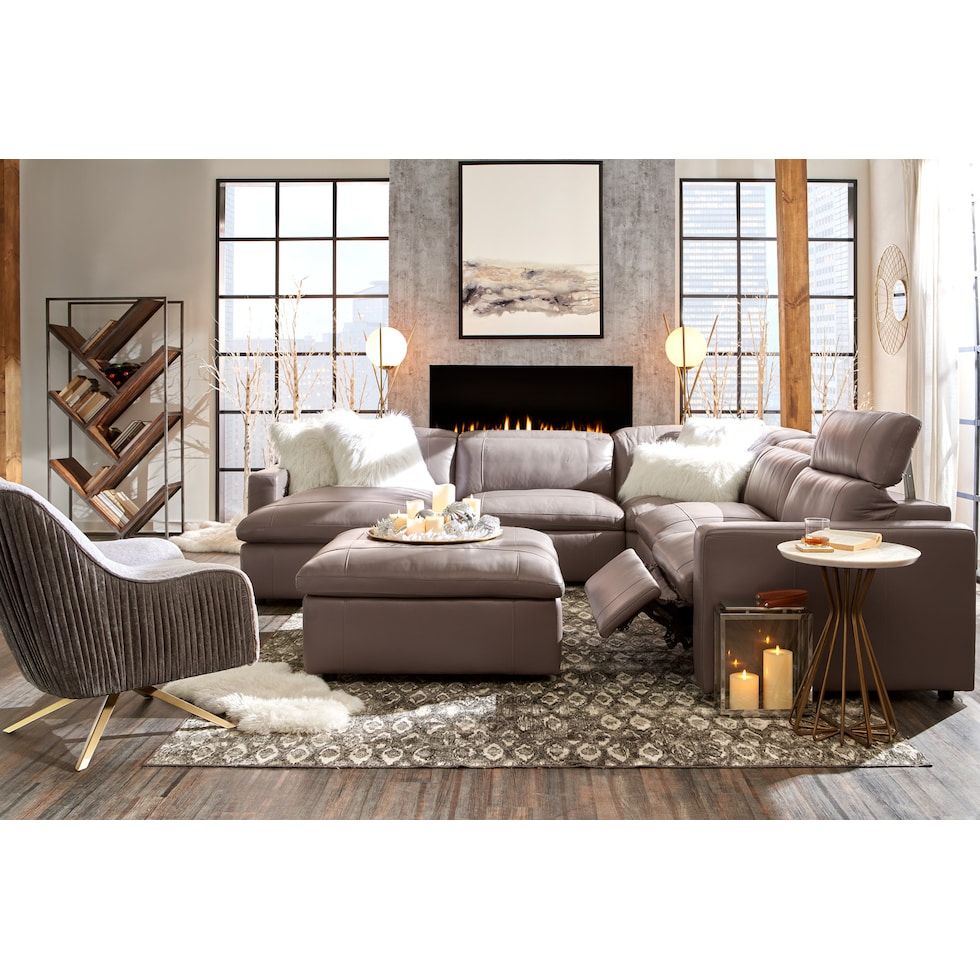 happy gray sectional   