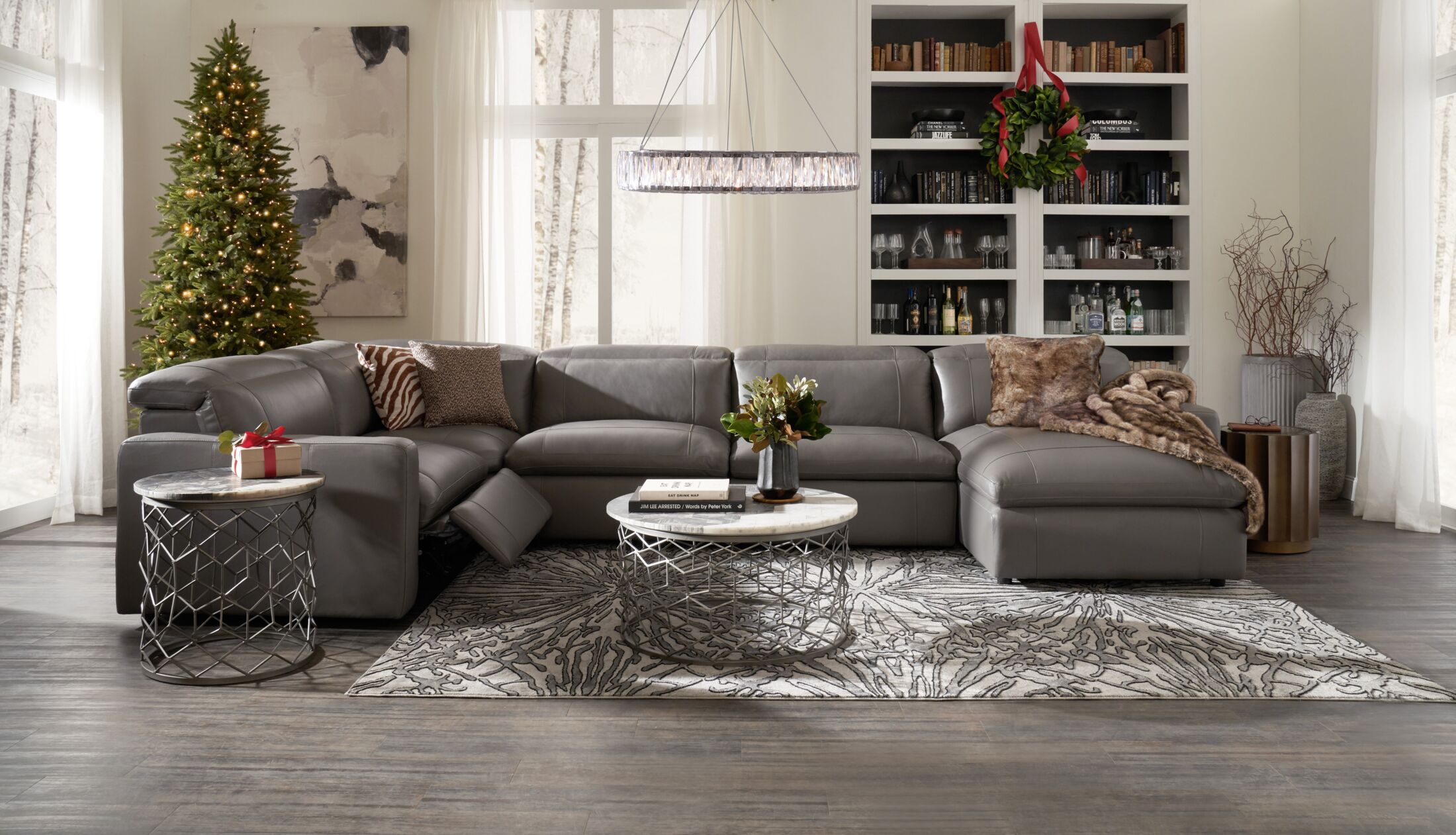 Happy 5-Piece Dual-Power Reclining Sectional with Right