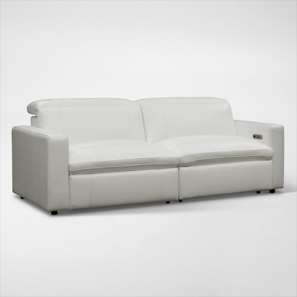 happy white power reclining sofa   