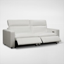 happy white power reclining sofa   