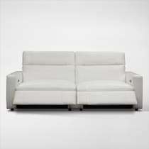 happy white power reclining sofa   